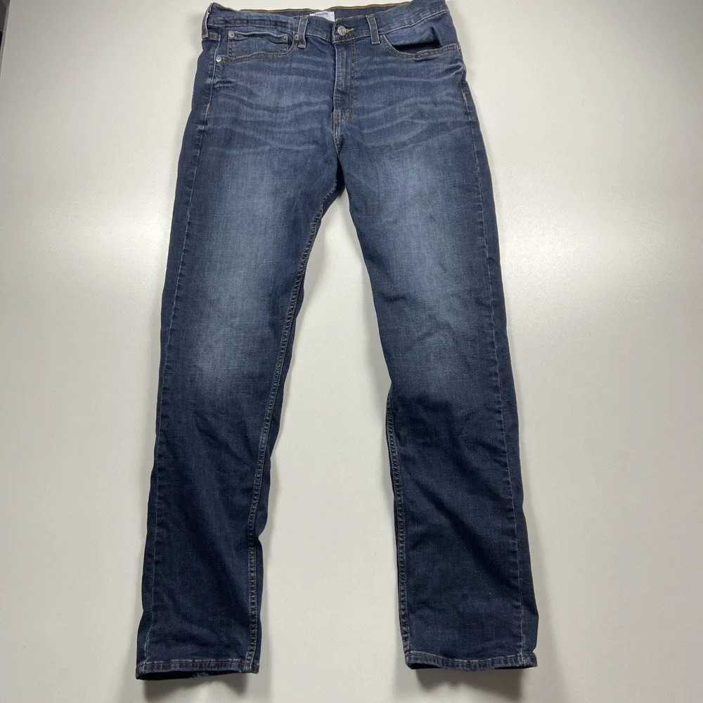 DENIZEN Levi's 232 Slim Straight Fit Jeans 34x32 Dark Wash Stretch Denim Pants